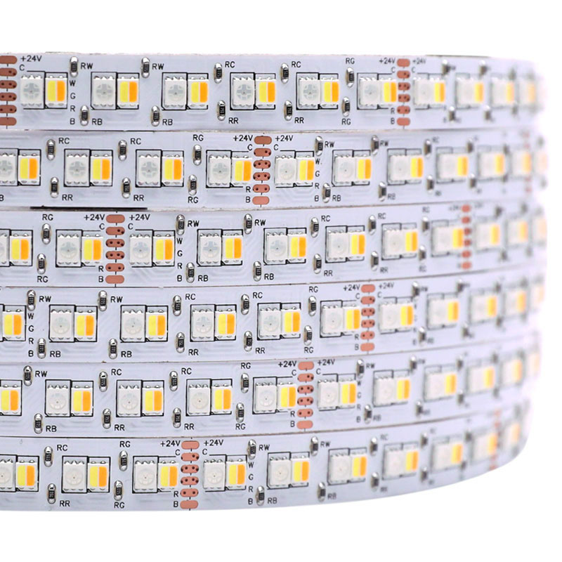 RGB+CCT Color Changing Lights - 216LEDs/m High Density LED Strip - 10mm 24V Super Bright RGB+CCT Color Changing Lights - 216LEDs/m High Density LED Strip - 10mm 24V Super Bright